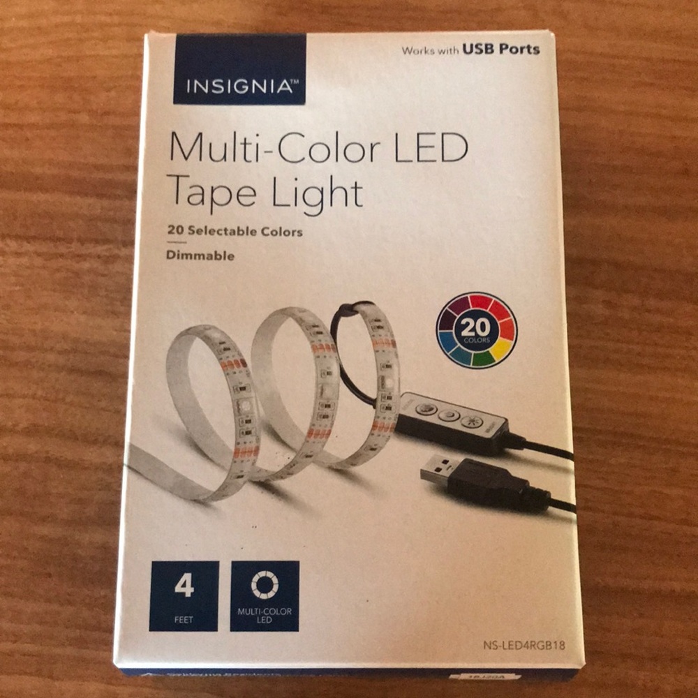 Insignia multi color LED tape light